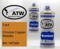 Preview: Ford, Chrome Copper Metallic, BA / M7383: 400ml Sprühdose + 400ml Klarlack - Set, von ATW Autoteile West.